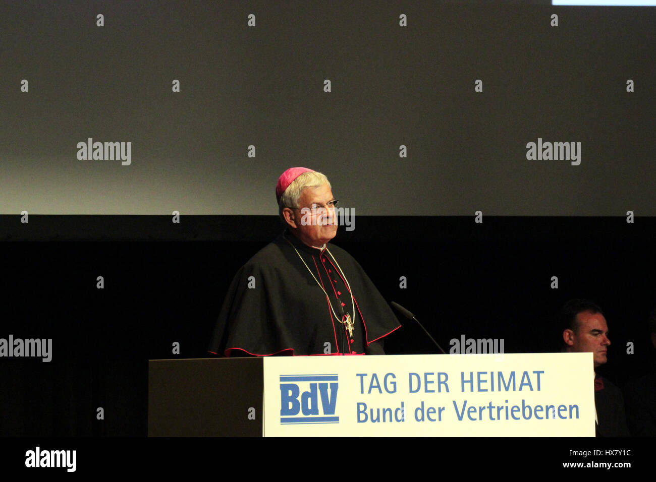 Berlin, Allemagne, August 30th, 2014 : la Chancelière Angela Merkel inscrivez-vous journée de patrie. Banque D'Images