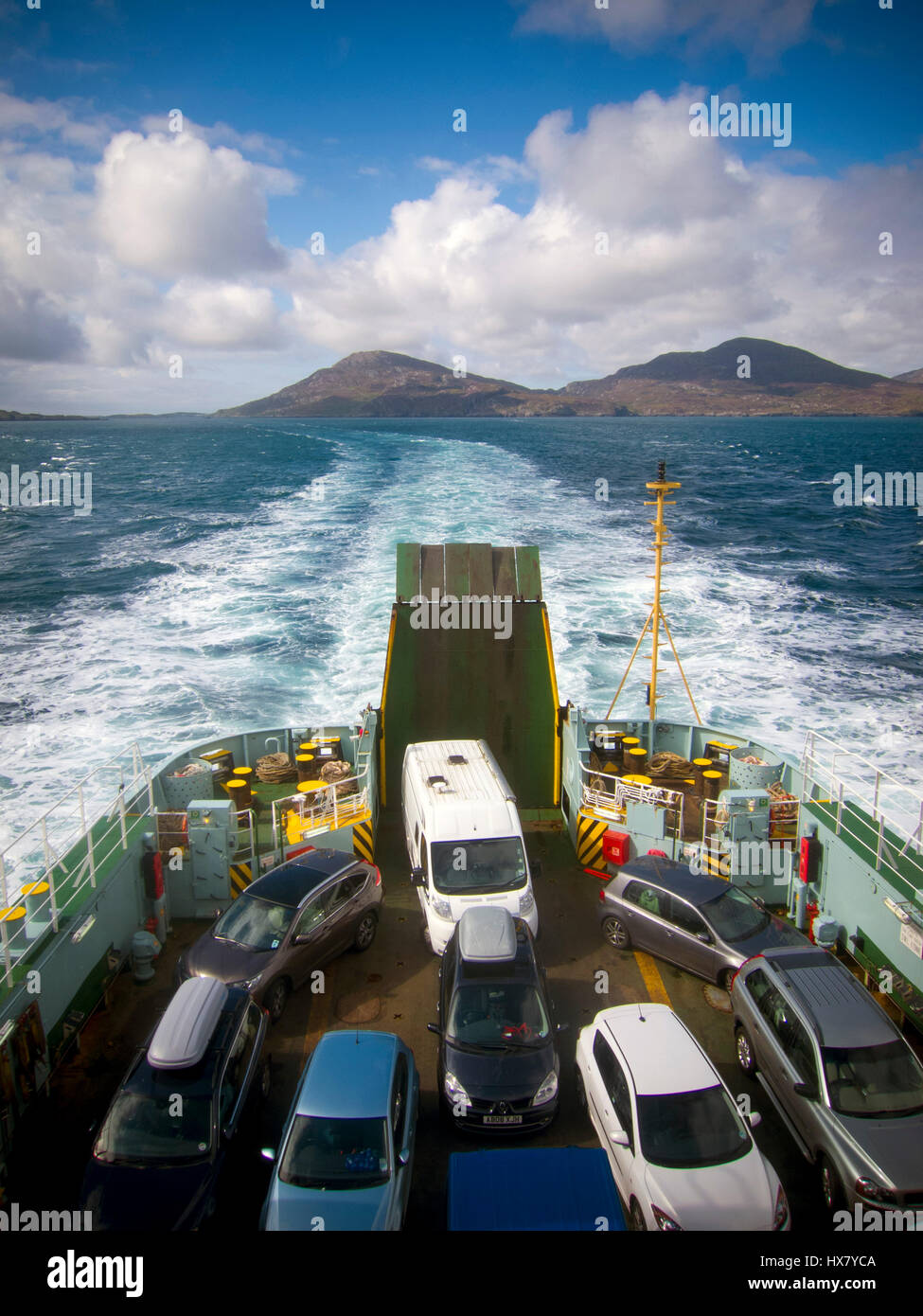 Prendre un ferry depuis les Hébrides extérieures à la Scottish Continent. South Uist à Oban Banque D'Images