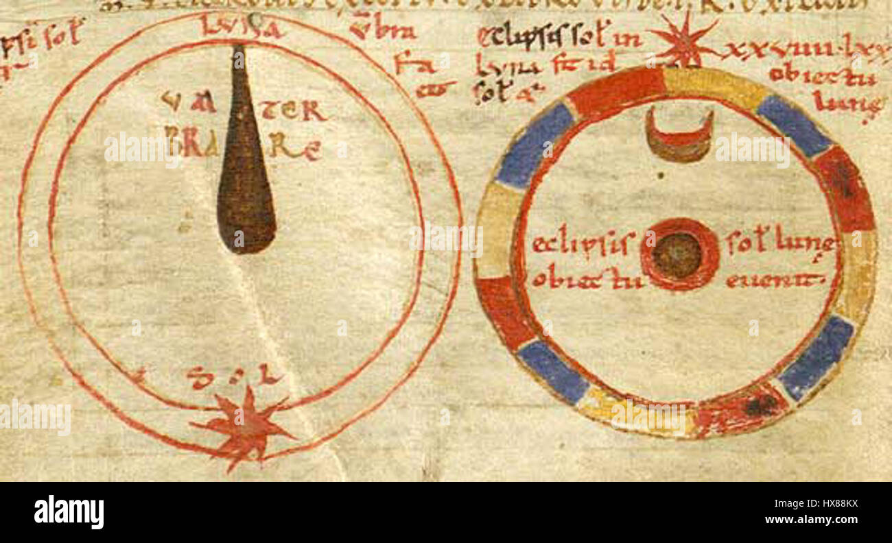 Macrobius, lunaire et l'éclipse solaire Banque D'Images