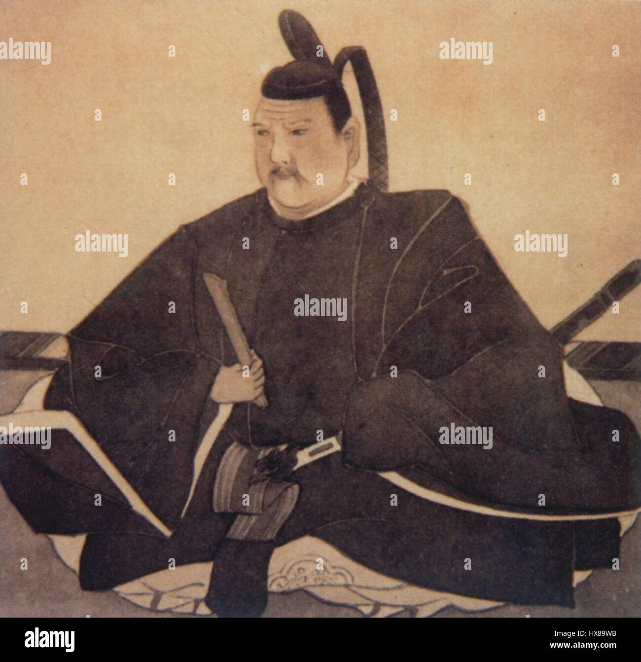 Nagaakira Asano était un samouraï japonais et seigneur féodal pendant la période Edo. Il est connu pour son rôle dans diverses activités politiques et militaires, contribuant à la culture samouraï et à l'histoire du Japon à cette époque. Banque D'Images