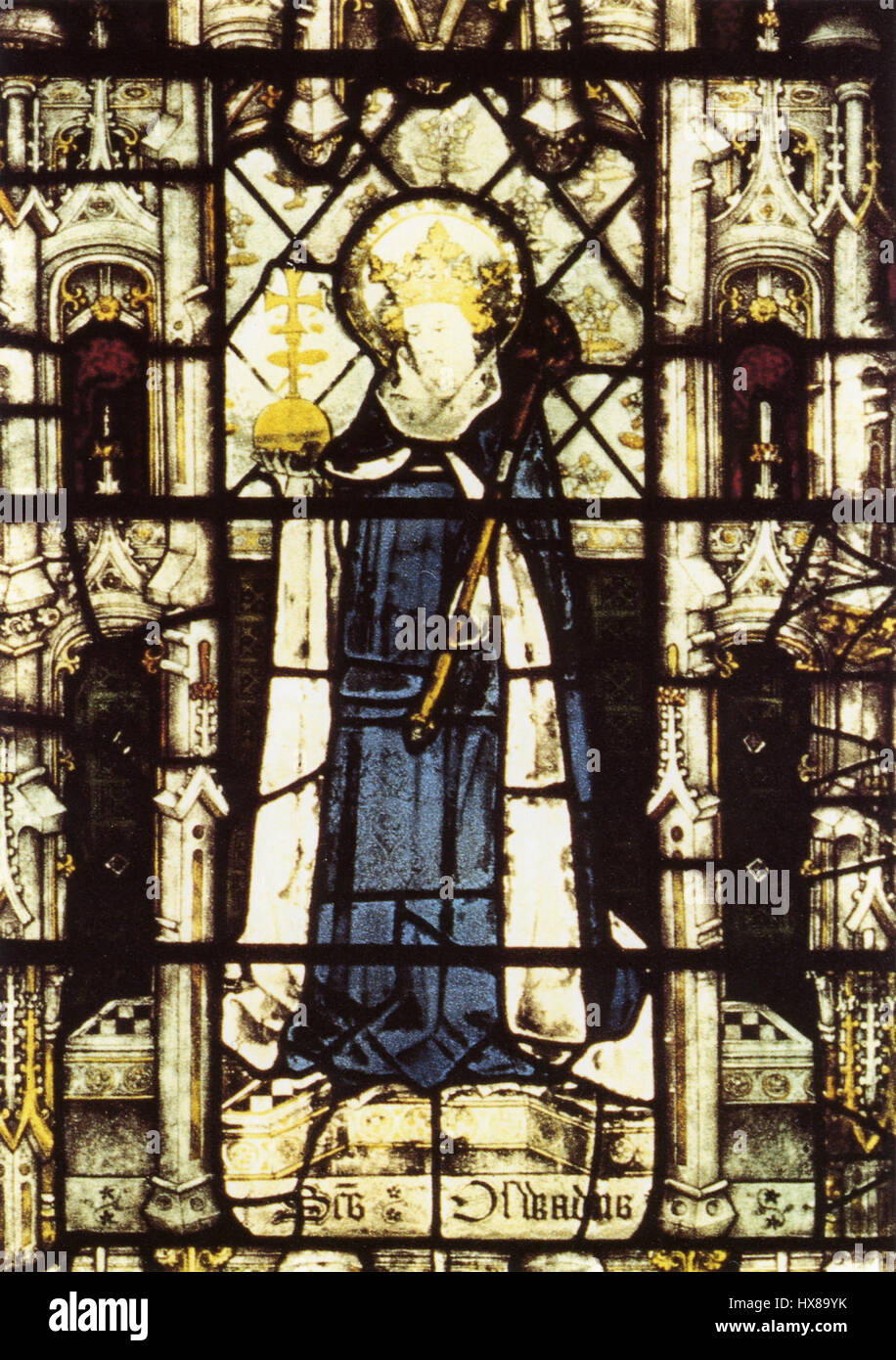 Oswald, roi de Northumbrie de All Souls College Chapel Banque D'Images