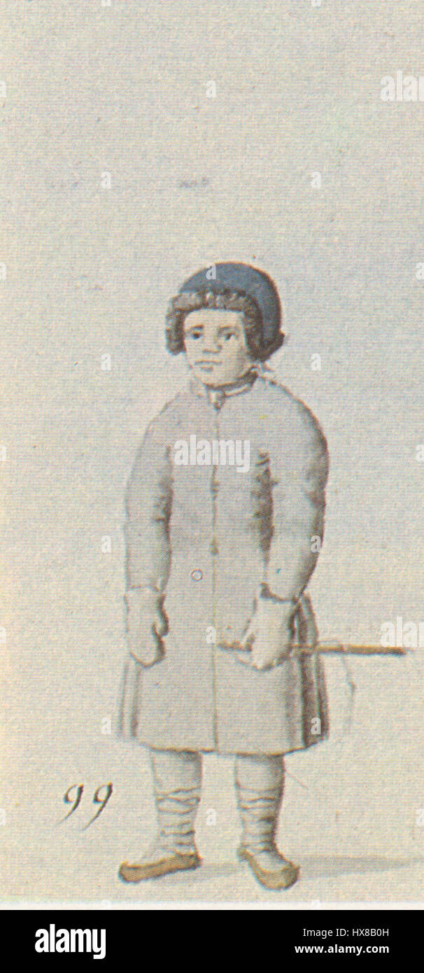 *Peasant Boy from Baldone* est un portrait de l'artiste letton *Brotze*, représentant un enfant letton rural en tenue traditionnelle. La peinture traduit la simplicité et la pureté de la vie rurale au début du XXe siècle en Lettonie. Banque D'Images