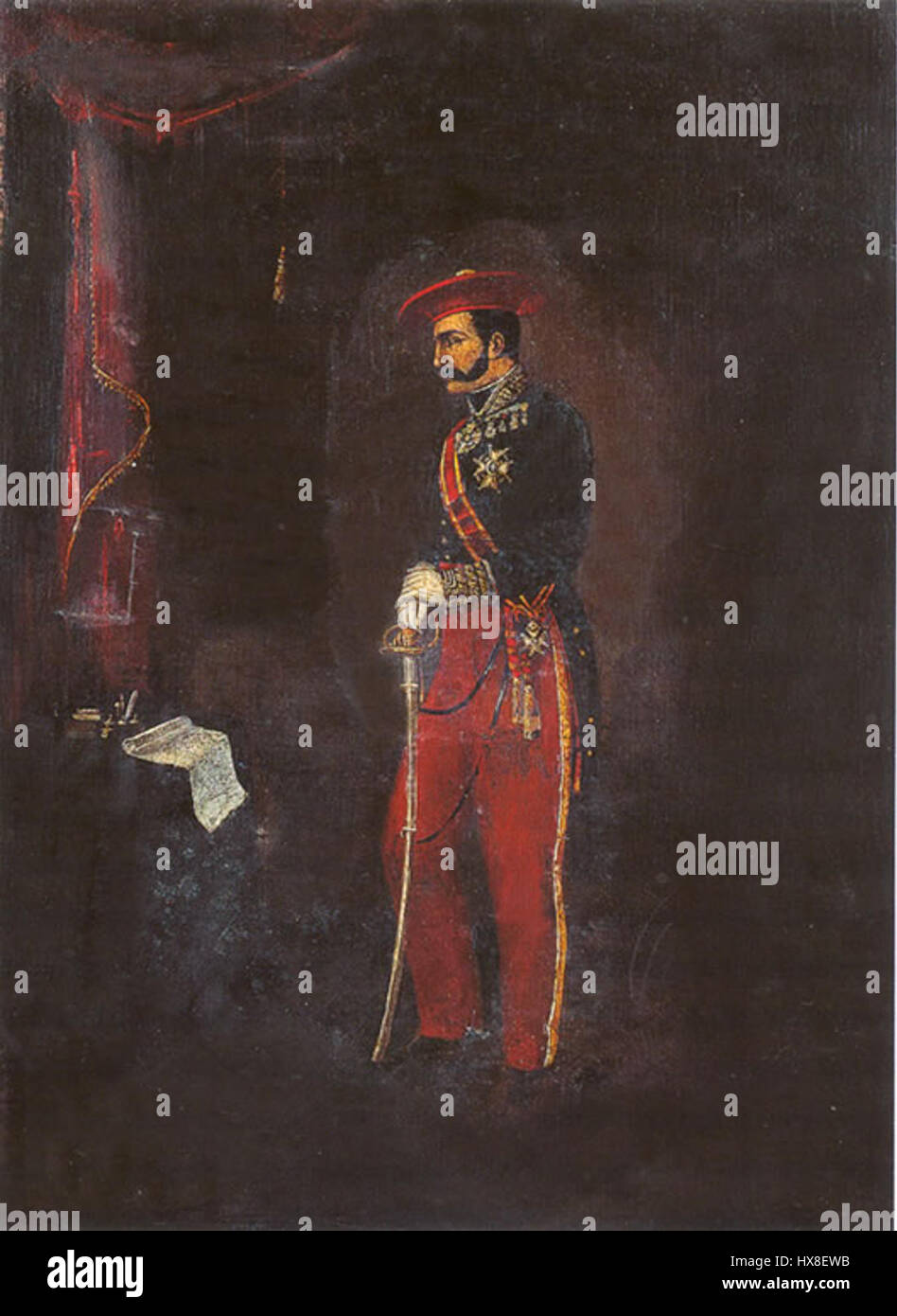 Tomás Zumalacárregui était un chef militaire espagnol pendant les guerres carlistes. Connu pour son leadership et sa stratégie, il a joué un rôle crucial dans le conflit entre les carlistes et le gouvernement espagnol. Banque D'Images