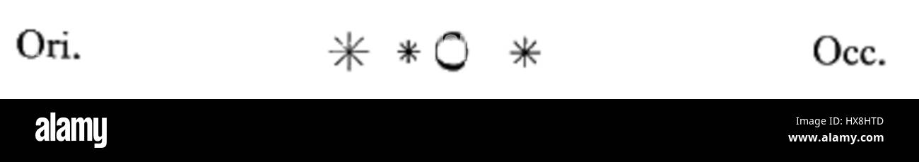 Sidereus Nuncius, publié en 1610 par Galileo Galilei, révolutionne l'astronomie. Cette figure de l’œuvre représente un moment significatif dans l’étude des étoiles et des planètes, marquant une percée dans la compréhension du cosmos. Banque D'Images