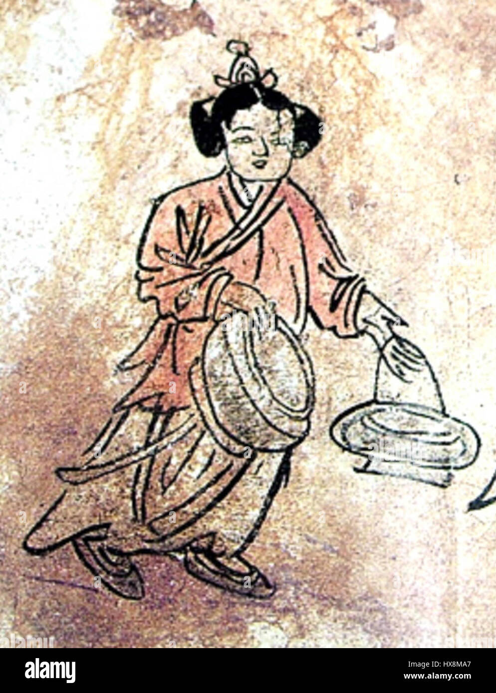 Le texte semble être dans une écriture non latine, mais des recherches supplémentaires sont nécessaires pour une traduction précise. Il peut s'agir d'une référence culturelle ou historique dans une langue particulière, éventuellement liée à l'art ou au patrimoine régional. Banque D'Images