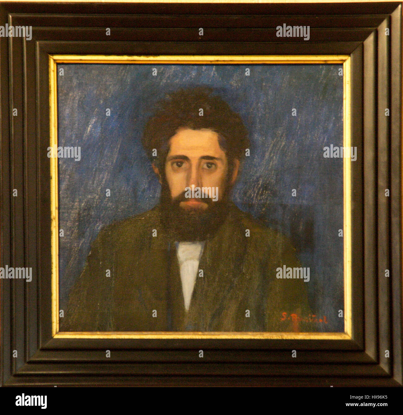 Le portrait de Sánchez modeste de Ramon Casas (souvent associé aux œuvres de Rusiñol) est un exemple significatif du moderniste catalan La pièce reflète le style dynamique de la Catalogne de la fin du XIXe et du début du XXe siècle, avec un accent sur l'expression artistique et le portrait. Banque D'Images