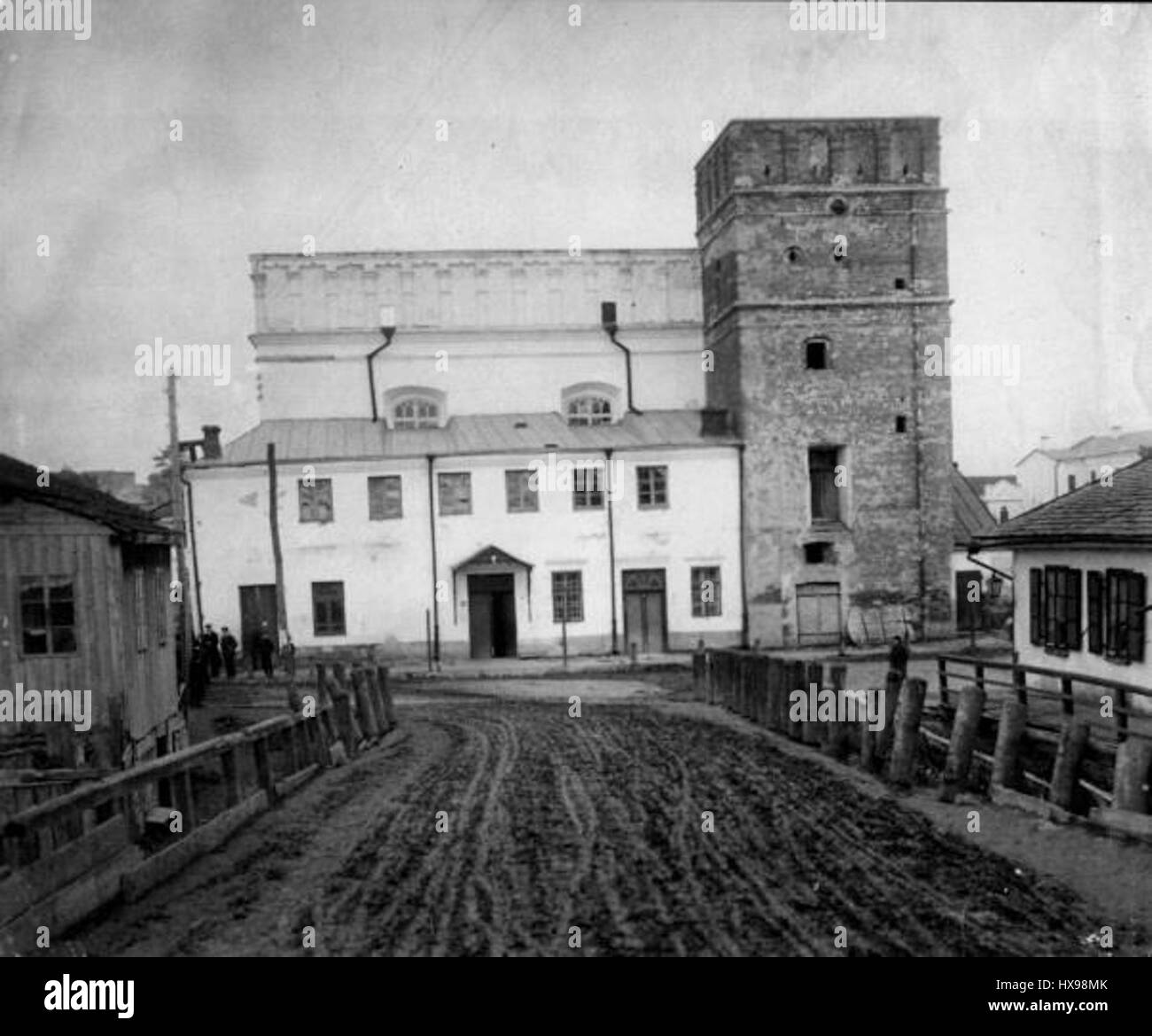 La Grande Synagogue de la chance (Loutsk) témoigne du riche patrimoine juif et de l'histoire architecturale de la région. Banque D'Images