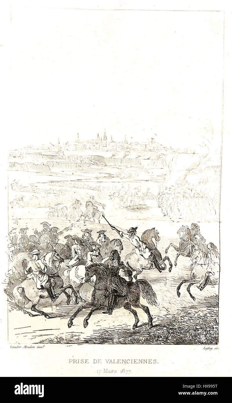 Prise de Valenciennes le 17 mars 1677 Banque D'Images