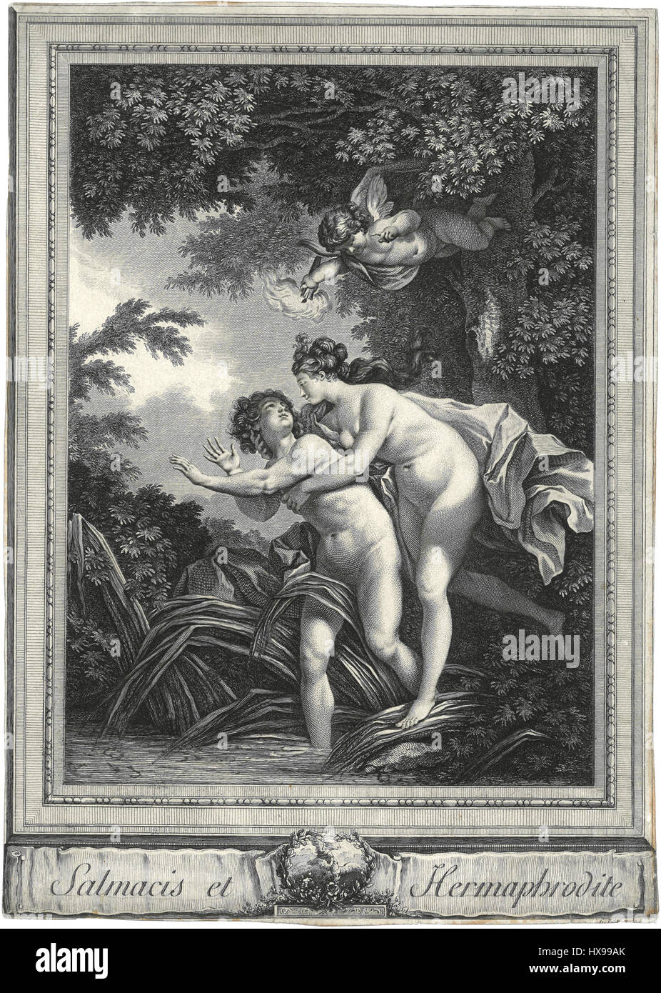Hermaphrodite et Salmacis Banque D'Images