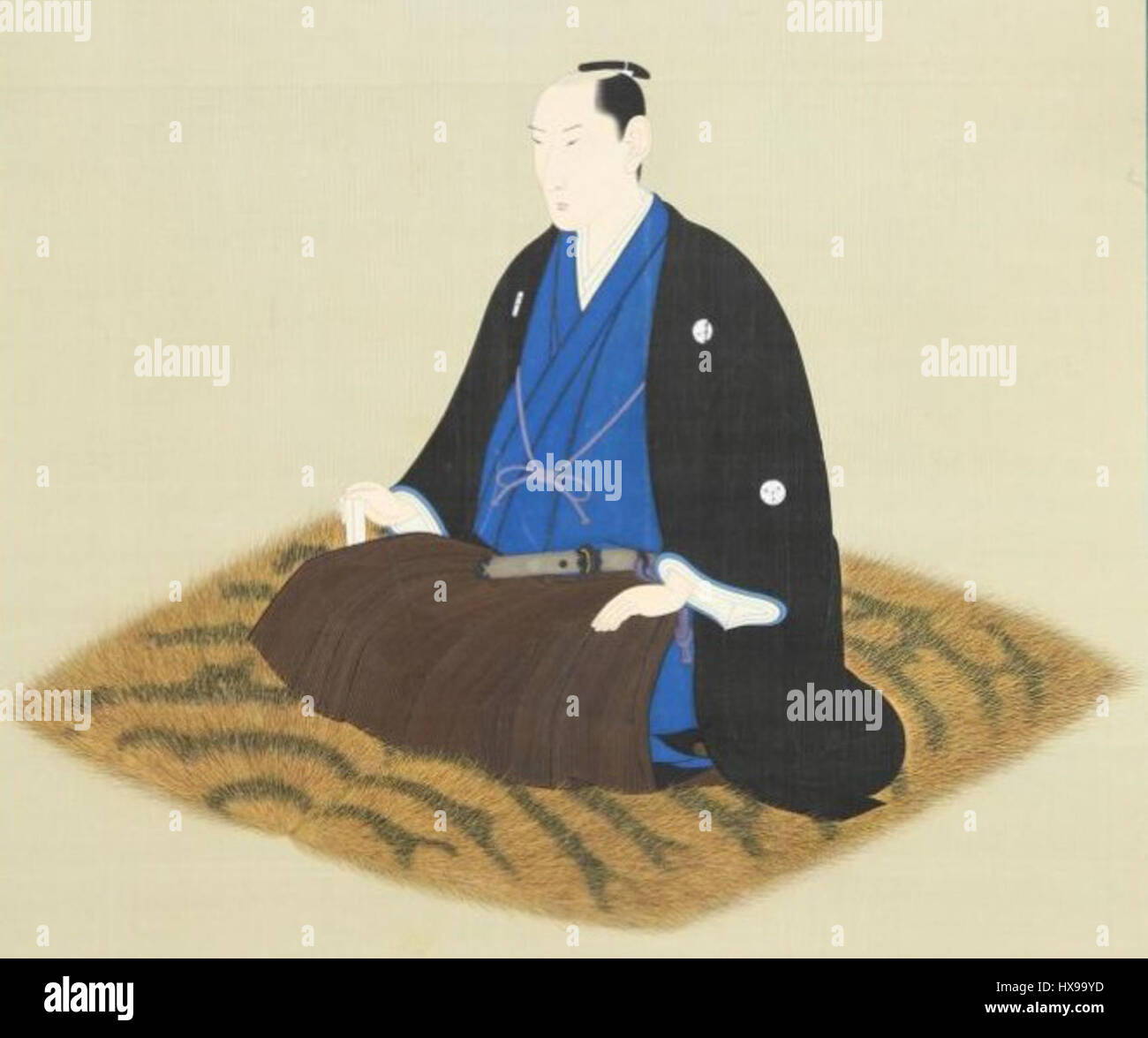 Sanada Yukiyoshi était samouraï à la fin de la période Sengoku au Japon. Connu pour sa loyauté et son leadership, Yukiyoshi joue un rôle important dans la défense de son clan et les batailles notables de cette période, le marquant comme une figure historique clé de l'histoire féodale japonaise. Banque D'Images