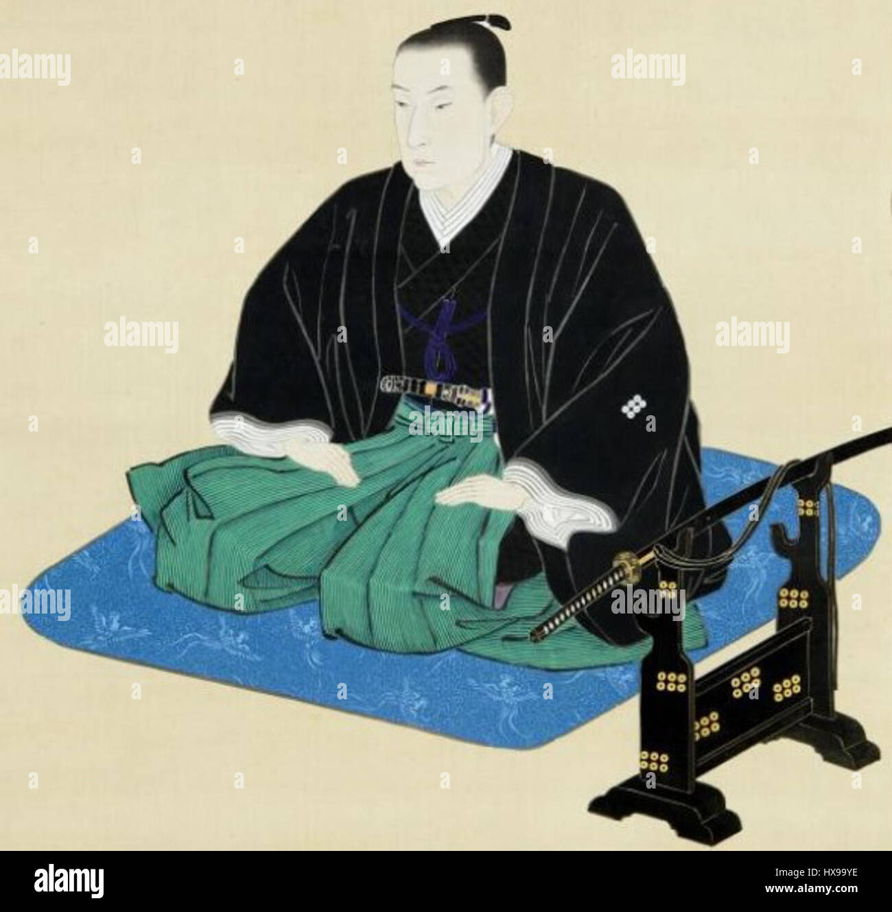 Sanada Yukinori était un samouraï renommé de la période Sengoku au Japon. Connu pour ses prouesses militaires et son esprit stratégique, il a joué un rôle clé dans de nombreuses batailles, contribuant à l'ascension du clan Sanada au cours de l'ère féodale tumultueuse du Japon. Banque D'Images