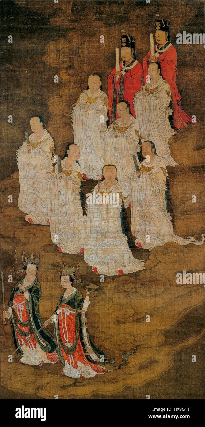 Neuf Étoiles du balancier du Nord. Dynastie des Song du Sud, 13 100. 112,7x54,3 cm. Hanging scroll. Chikubushima Hogon ji, Nagahama, Shiga Prefecture. Banque D'Images