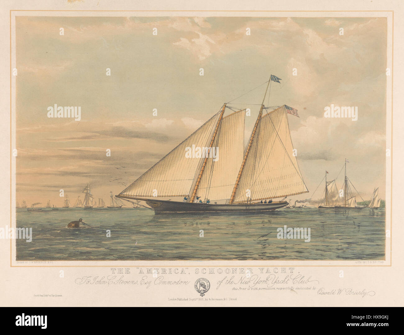 La goélette America New York Yacht Club Yacht Banque D'Images