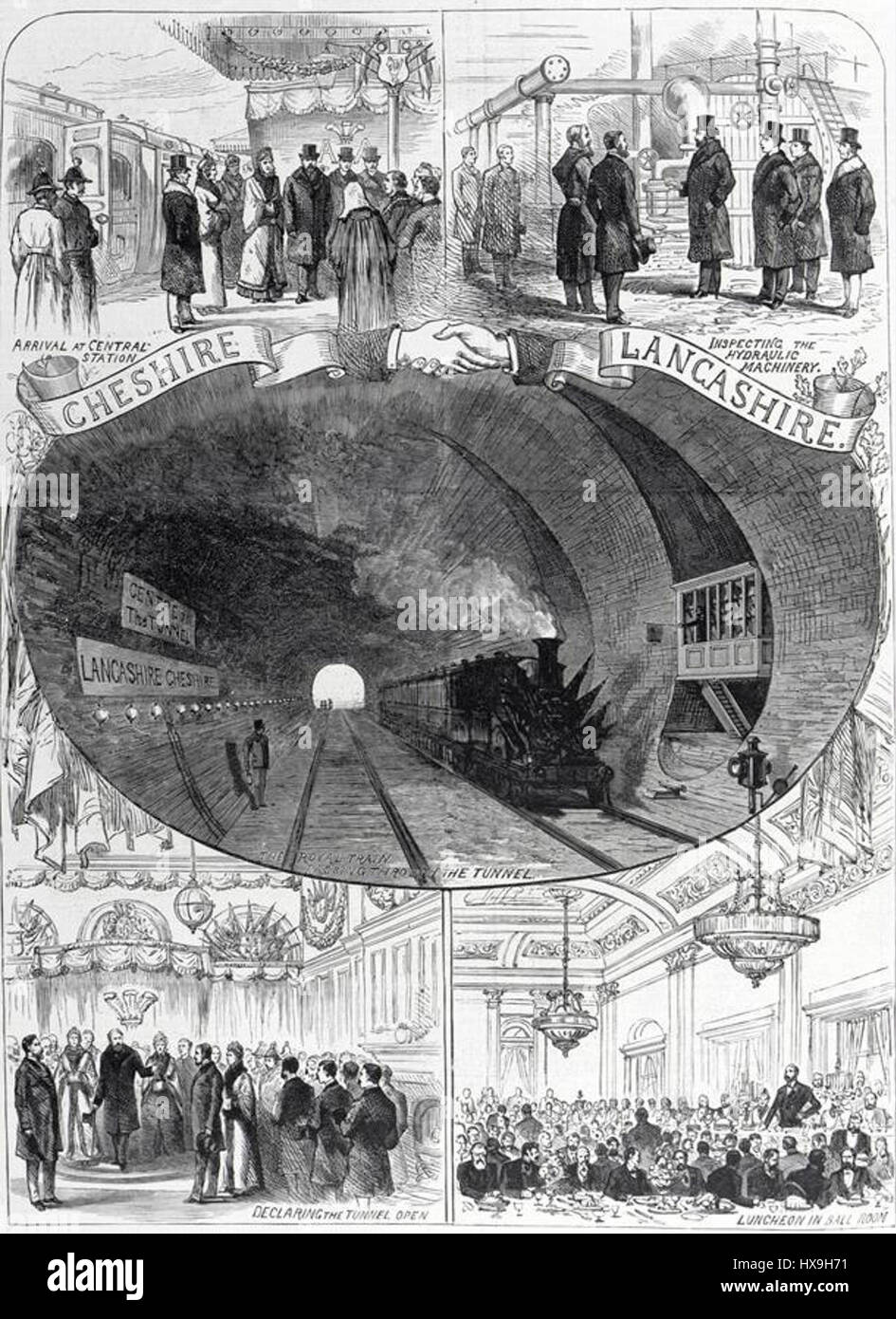 Illustration d'ouverture de la Mersey Banque D'Images