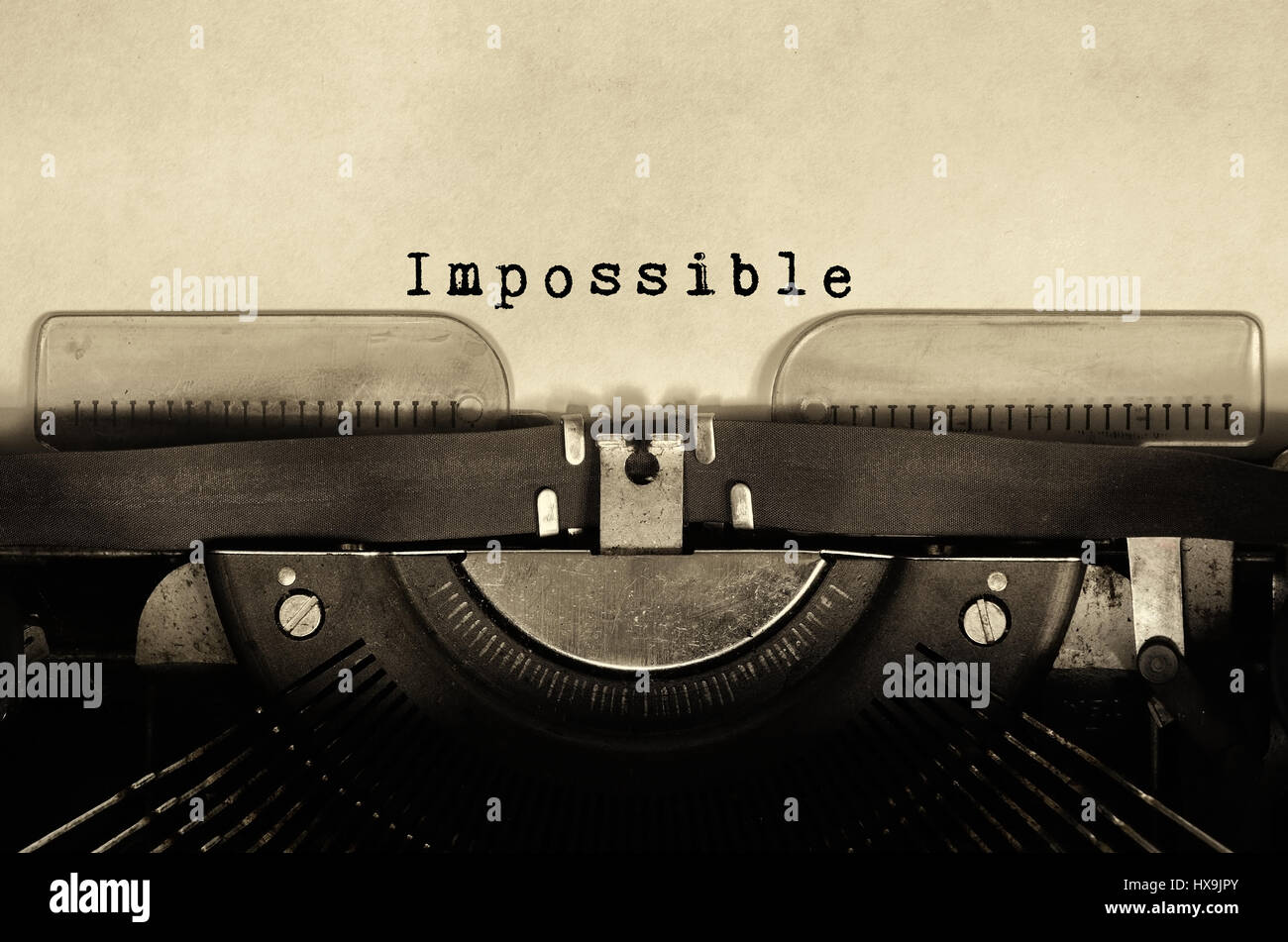 Impossible dactylographiée sur vintage typewriter Banque D'Images