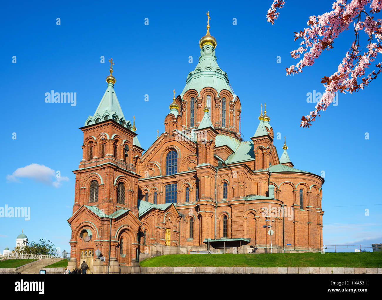 La cathédrale Uspenski à Helsinki au printemps Banque D'Images