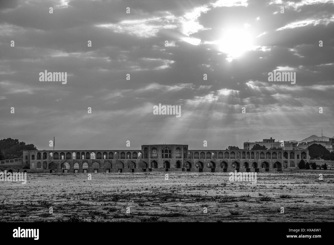 Pont khajou basé à esfahan Banque D'Images