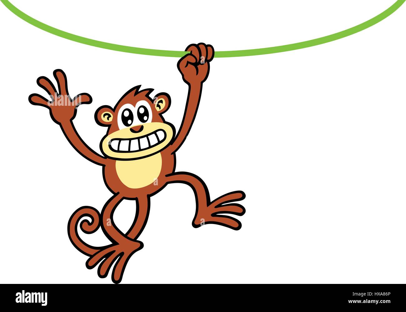 Silly Monkey. Vector Illustration. Illustration de Vecteur