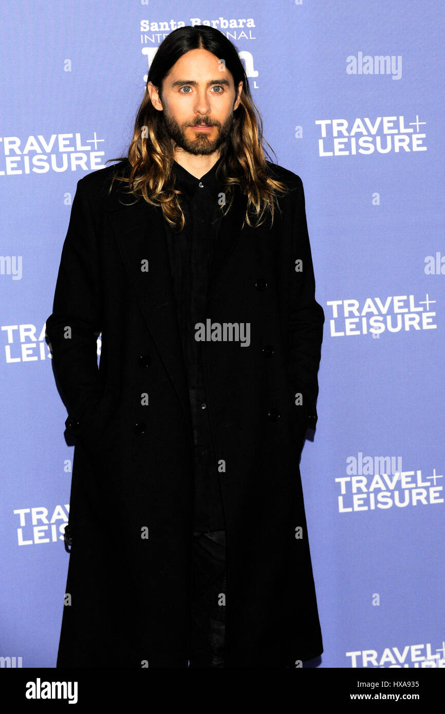 L'acteur et musicien Jared Leto assiste à la 29e Festival International du Film de Santa Barbara virtuoses Award au théâtre d'Arlington, le 4 février 2014 à Santa Barbara, en Californie. Banque D'Images