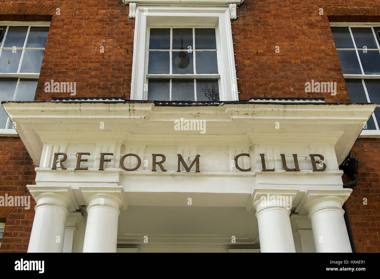 Façade du Reform Club à Coventry, Royaume-Uni. Banque D'Images