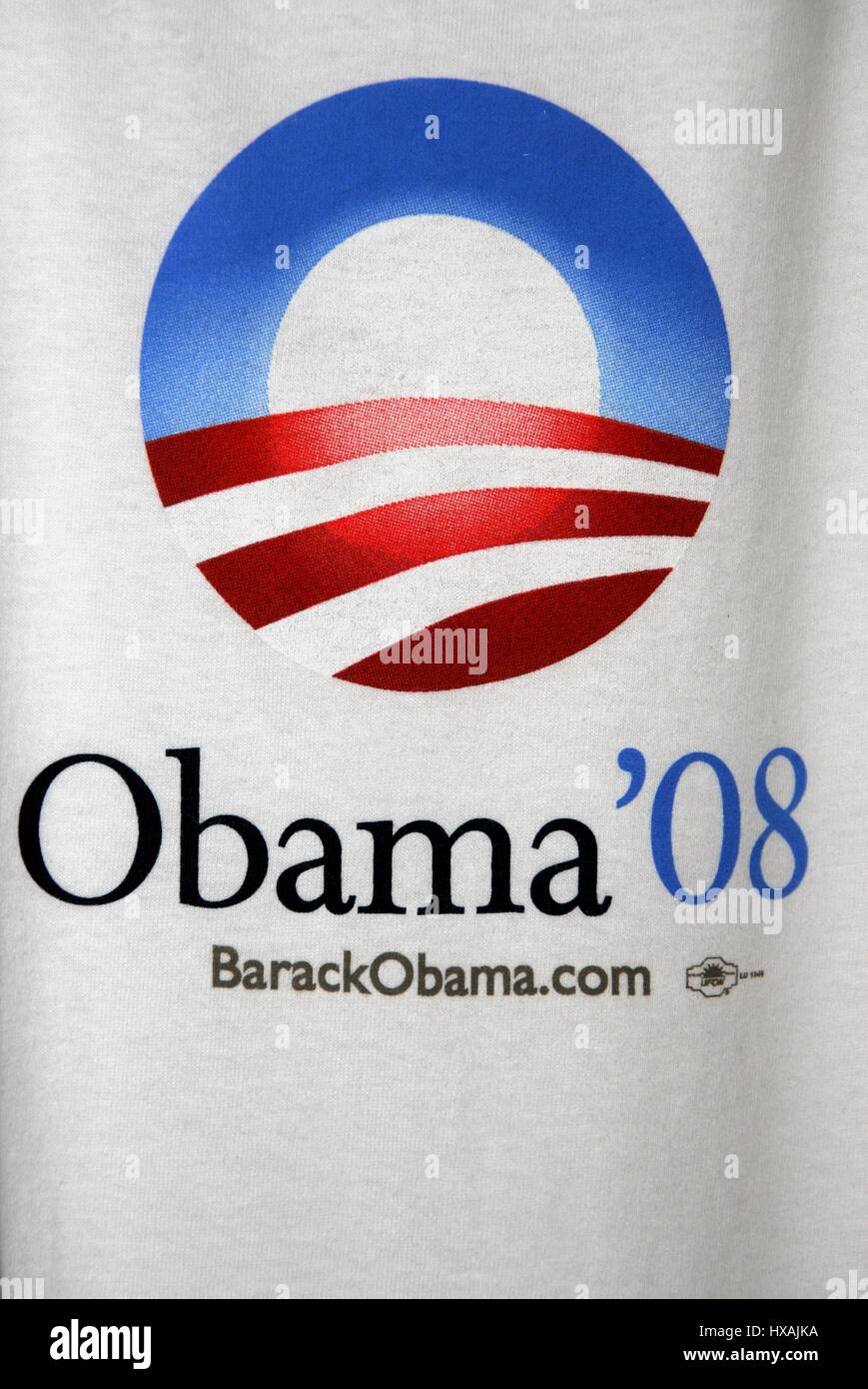 LOGO Barack OBAMA course présidentielle américaine 2008 28 avril 2007 SAN DIEGO CALIFORNIA USA Banque D'Images