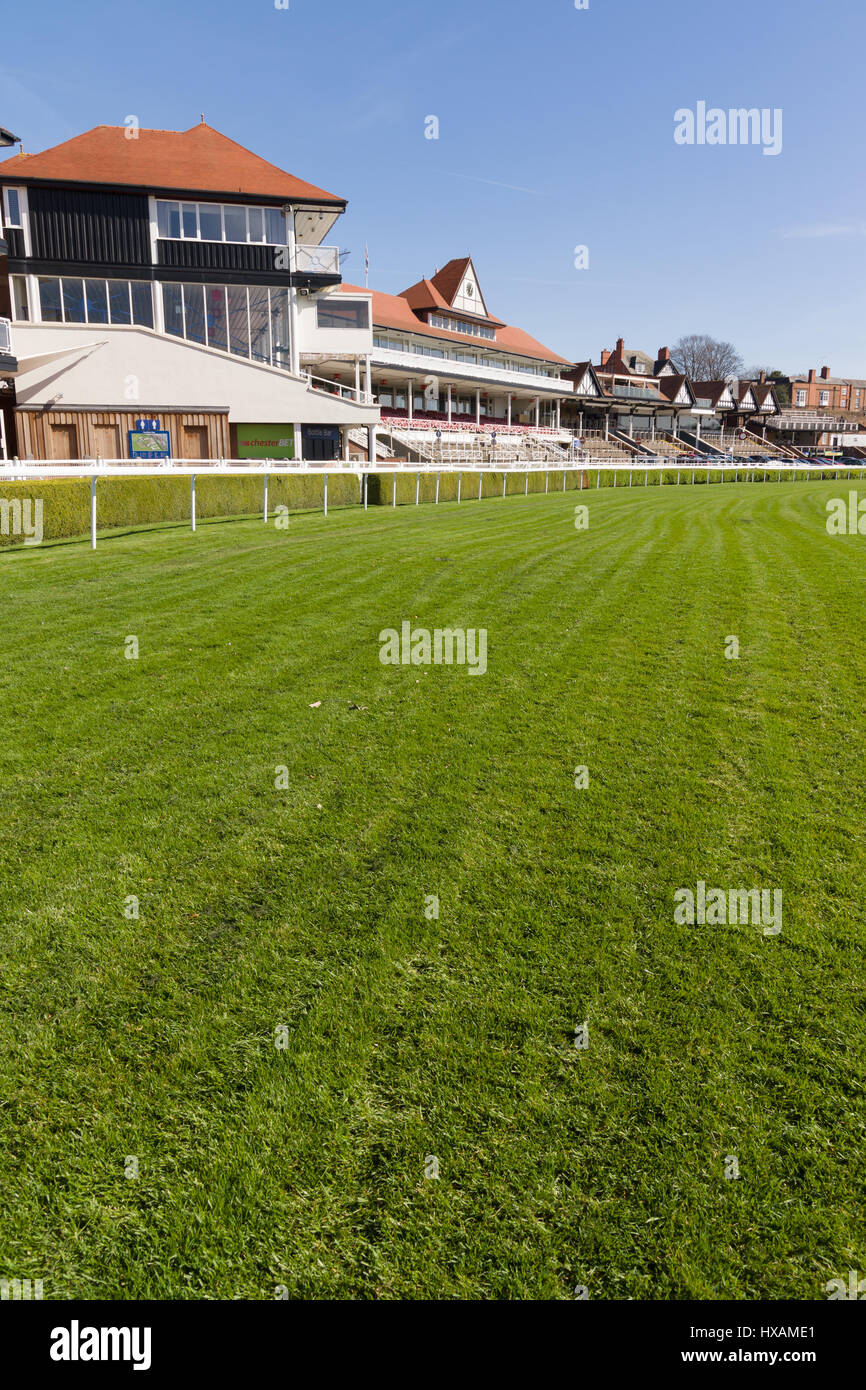 Hippodrome de Chester ou la télévision la plus ancienne Roodee racing race track en Angleterre Banque D'Images