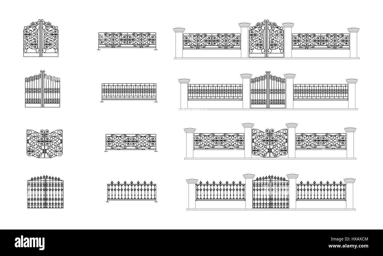 Détail architectural de clôture, vector Illustration de Vecteur