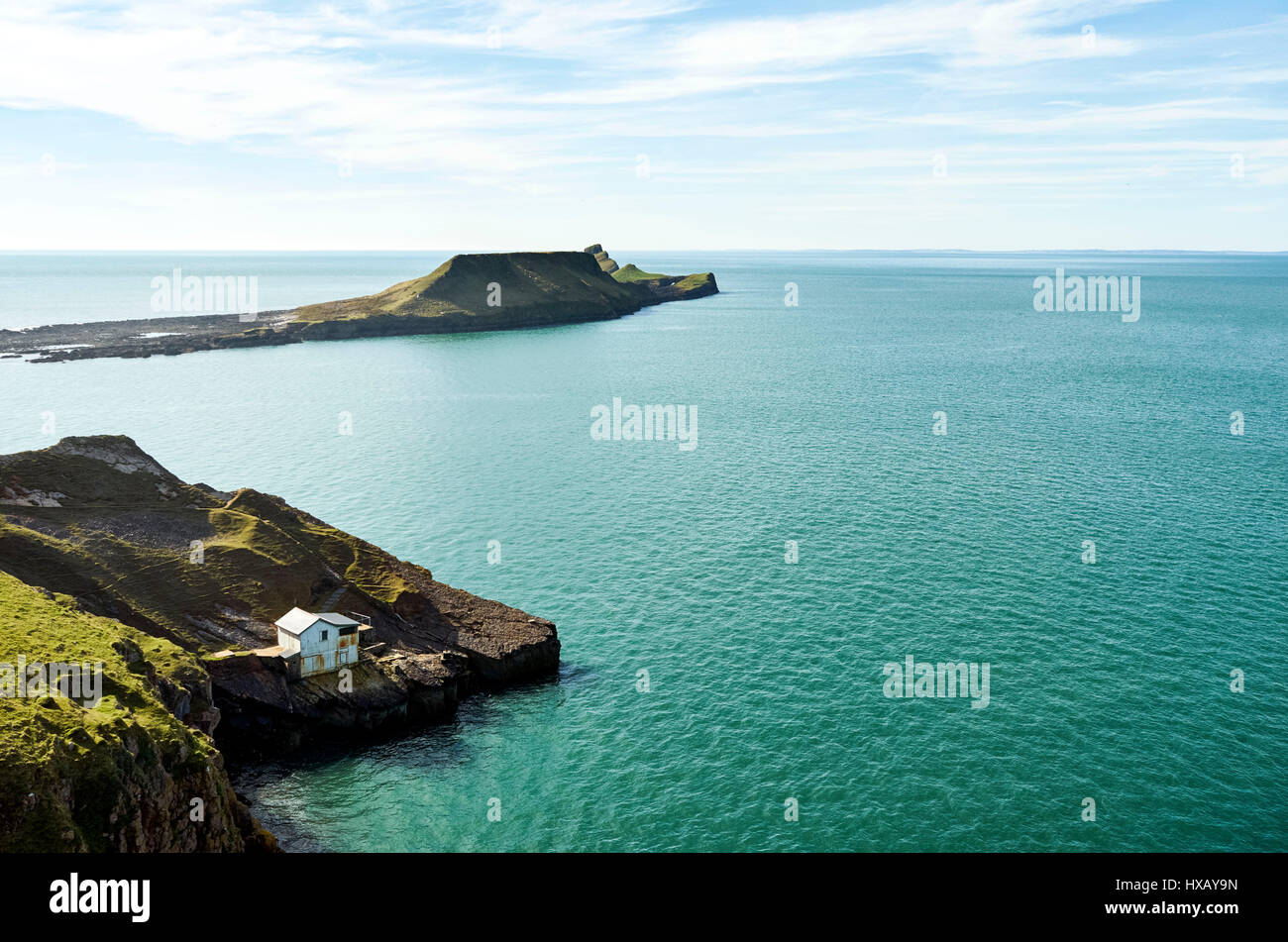 Rhossili Bay dans une belle journée Banque D'Images