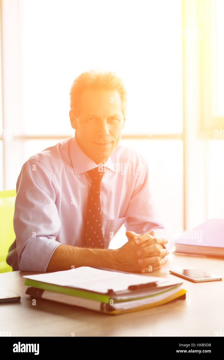 Genre businessman in office Banque D'Images