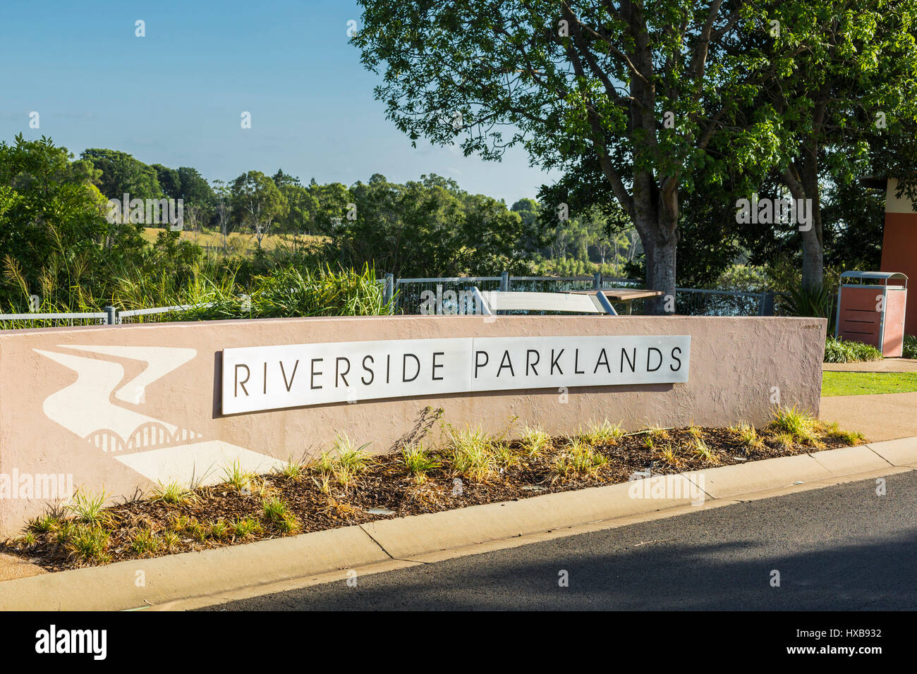 Riverside-parcs sur les rives de la rivière Burnett à Bundaberg, Queensland, Australie Banque D'Images