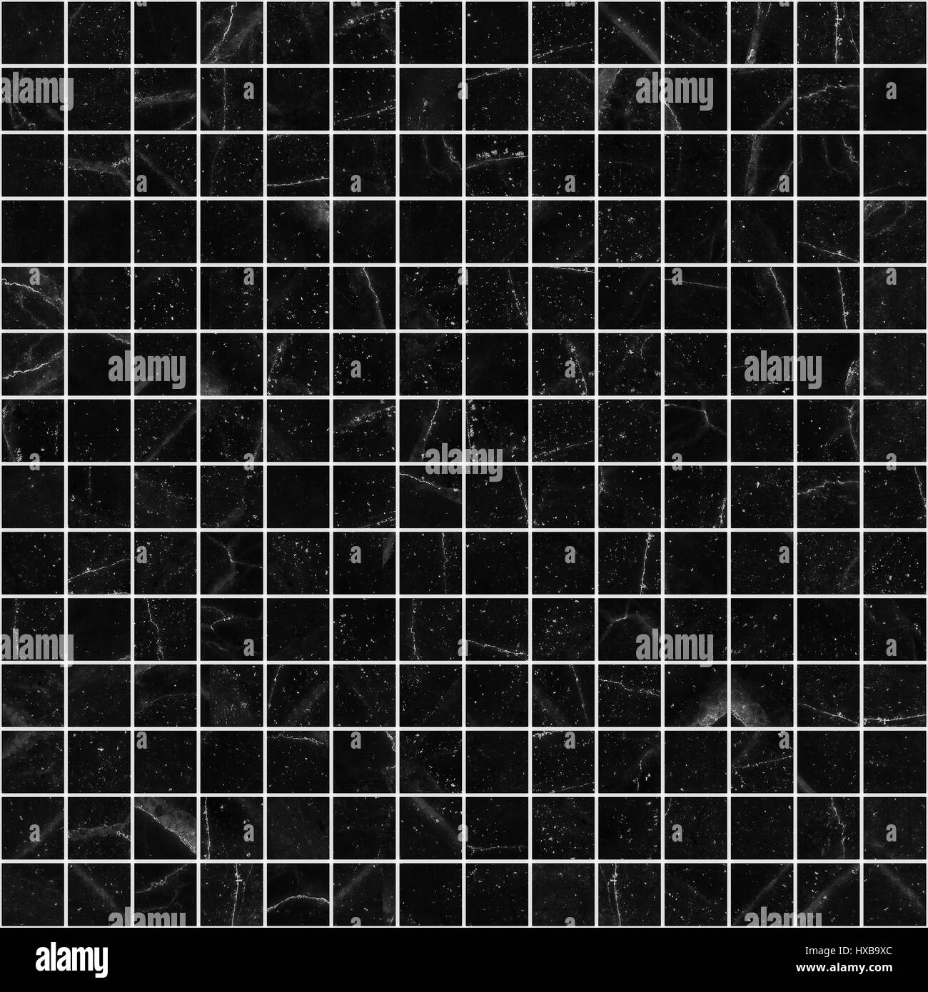 Carreaux de marbre mosaïque noire transparente texture Banque D'Images