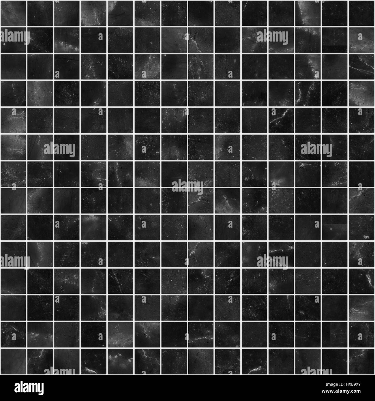 Carreaux de marbre mosaïque noire transparente texture Banque D'Images