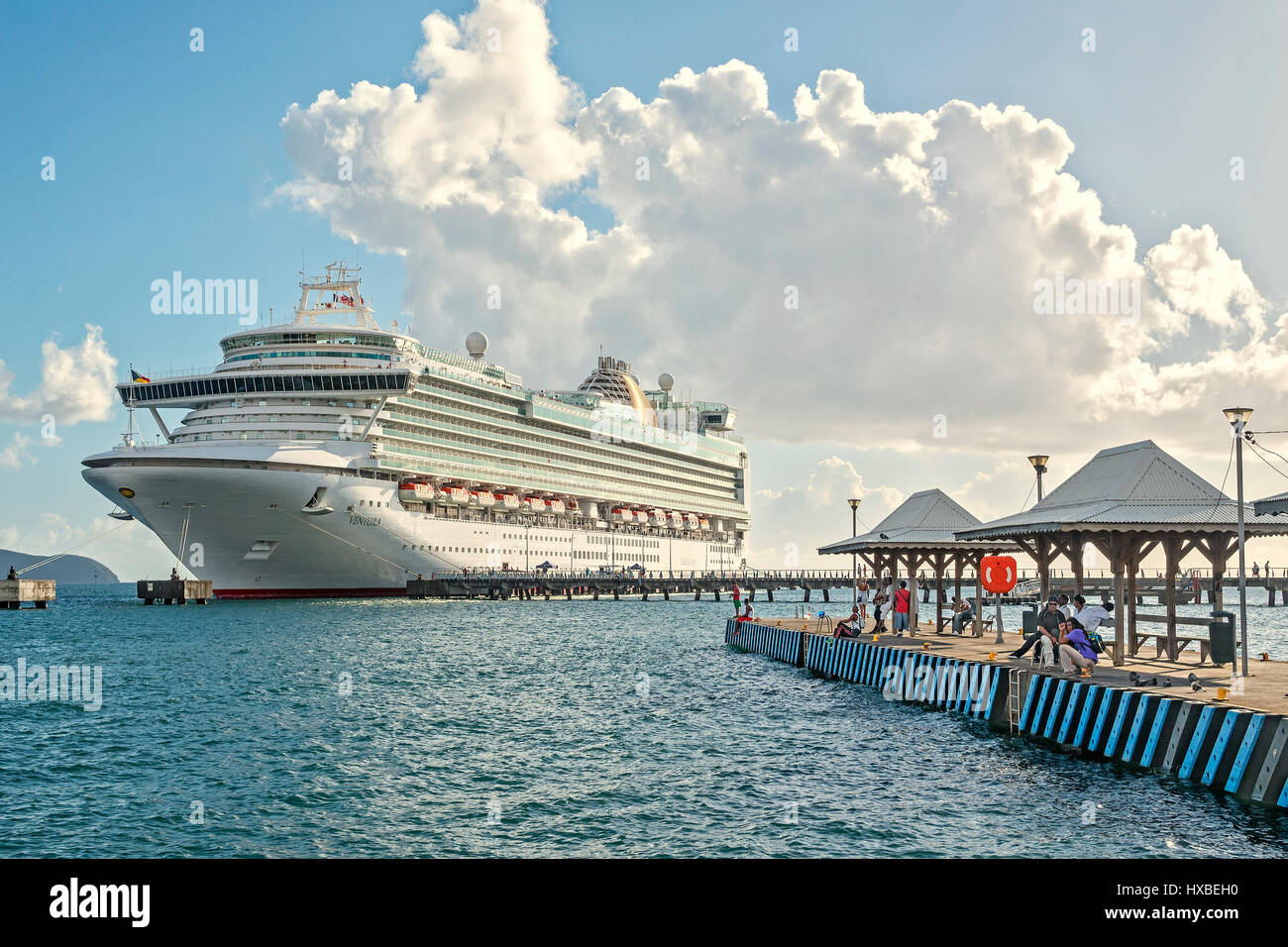 Bateau de croisière dans le port, Fort de France, Martinique, Antilles
