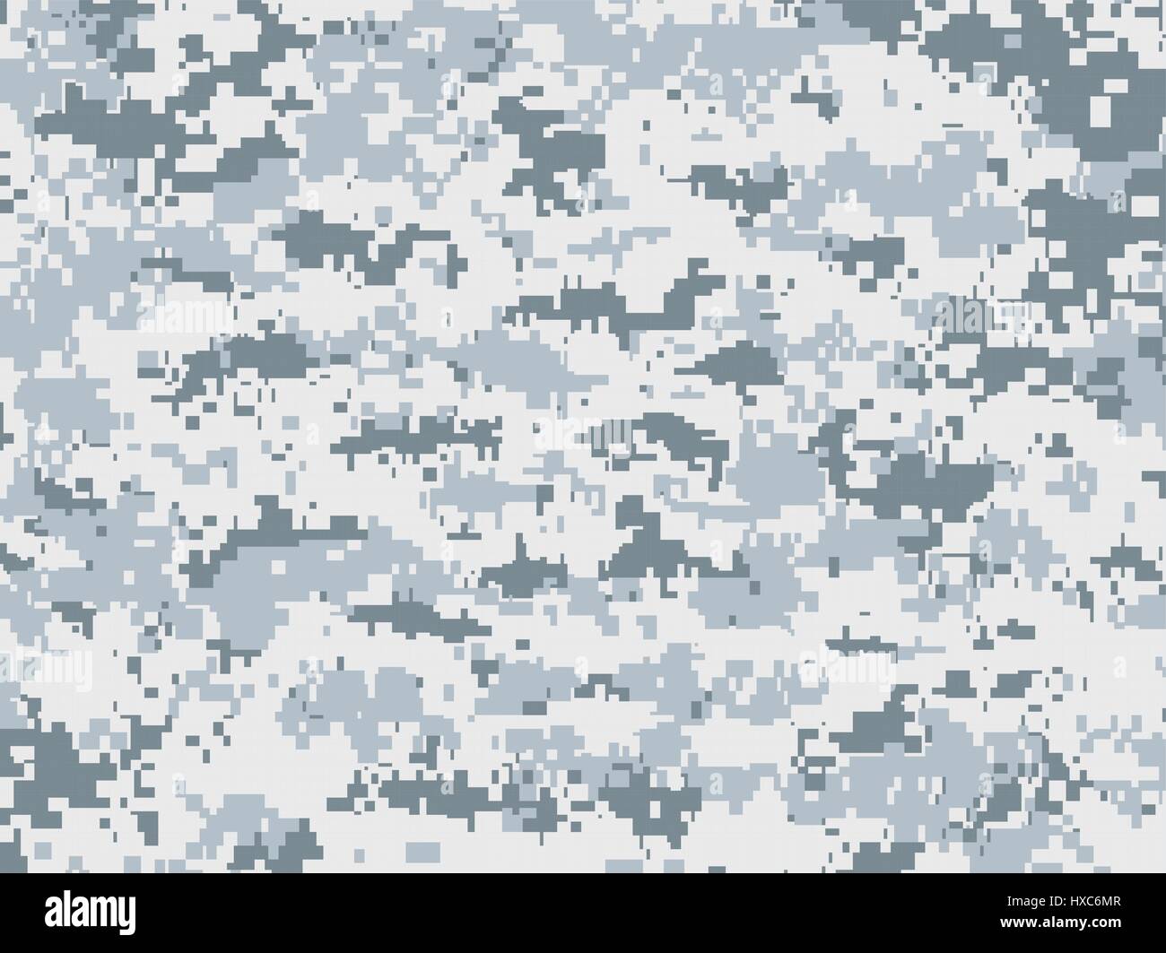 Texture Vecteur de blancs et gris camouflage pixels utilisé pour l'environnement de la neige Illustration de Vecteur