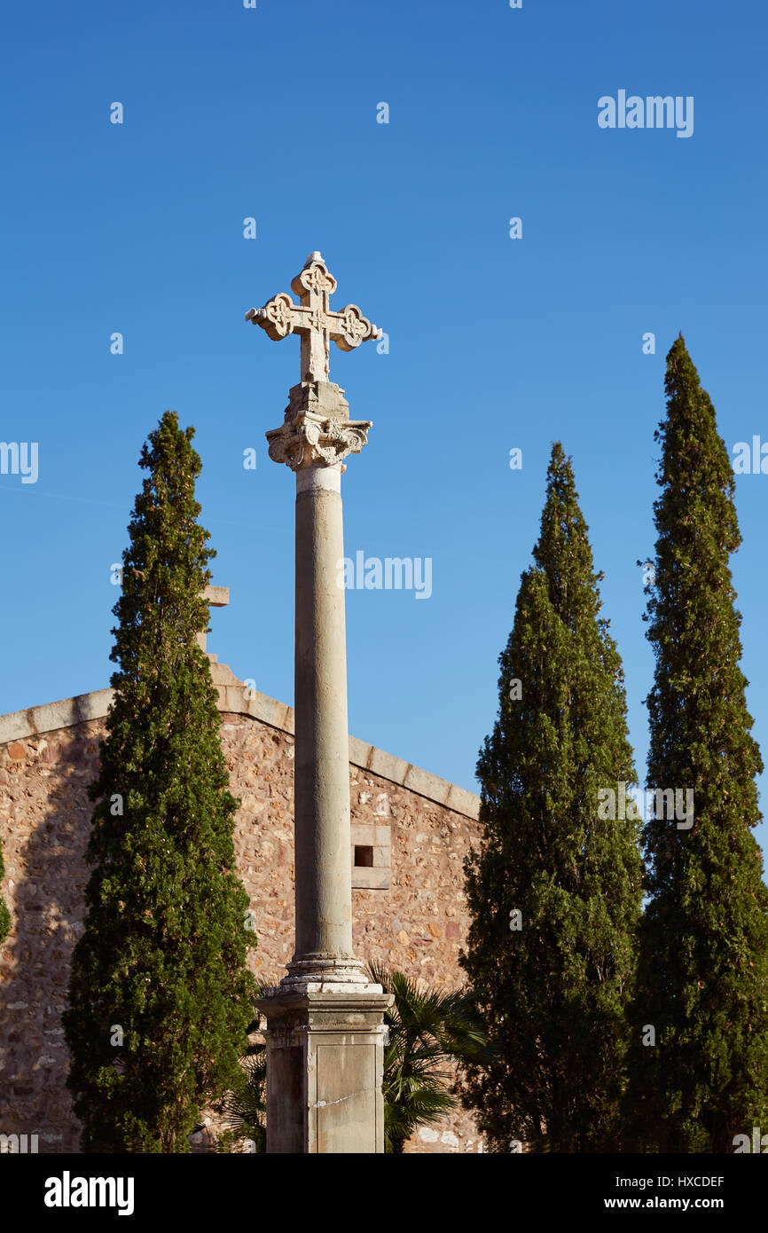 La Sierra Calderona monastère Cartuja de Portaceli Porta Coeli en contre Valence Espagne Banque D'Images
