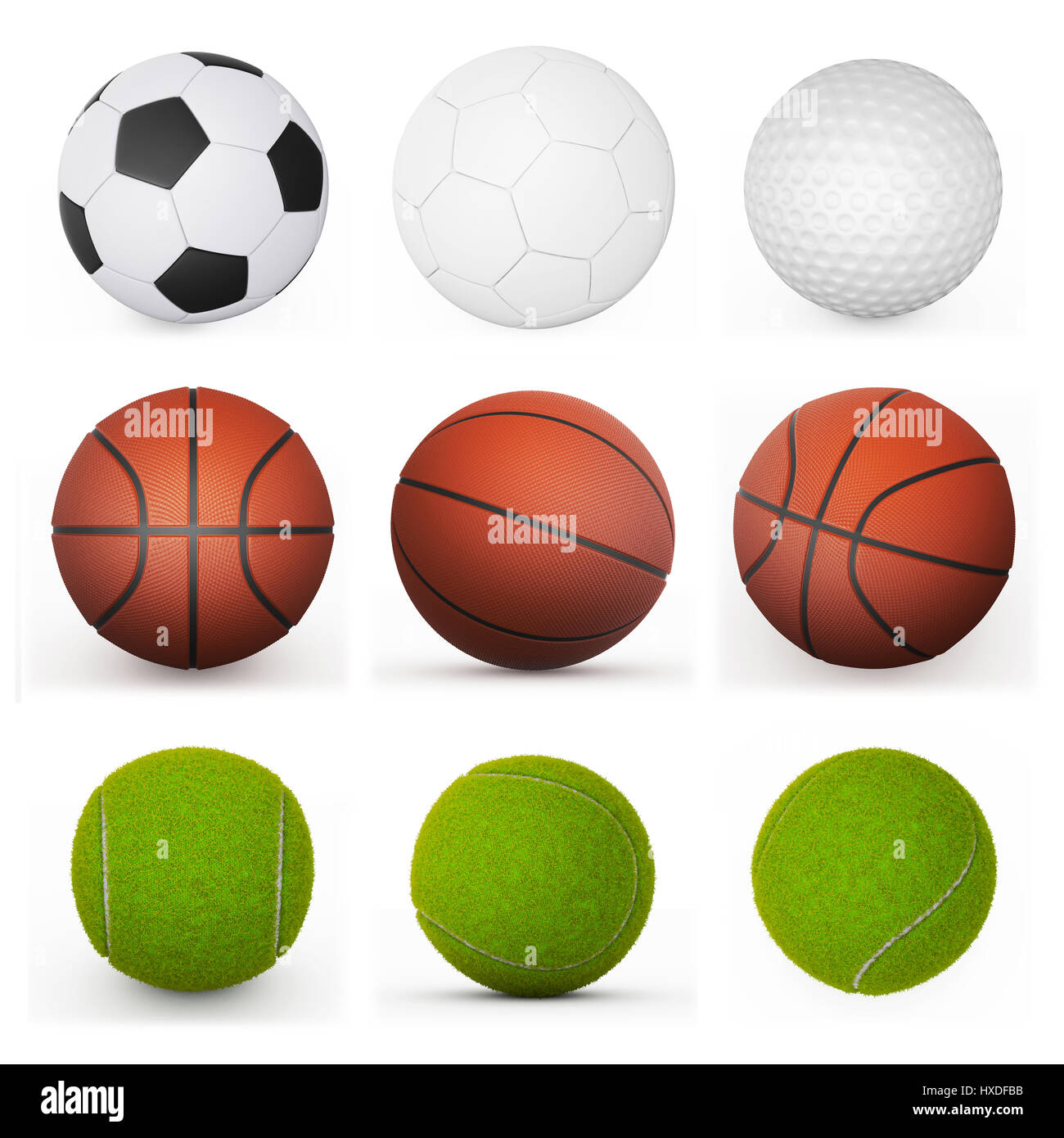Collection sport balls Banque D'Images