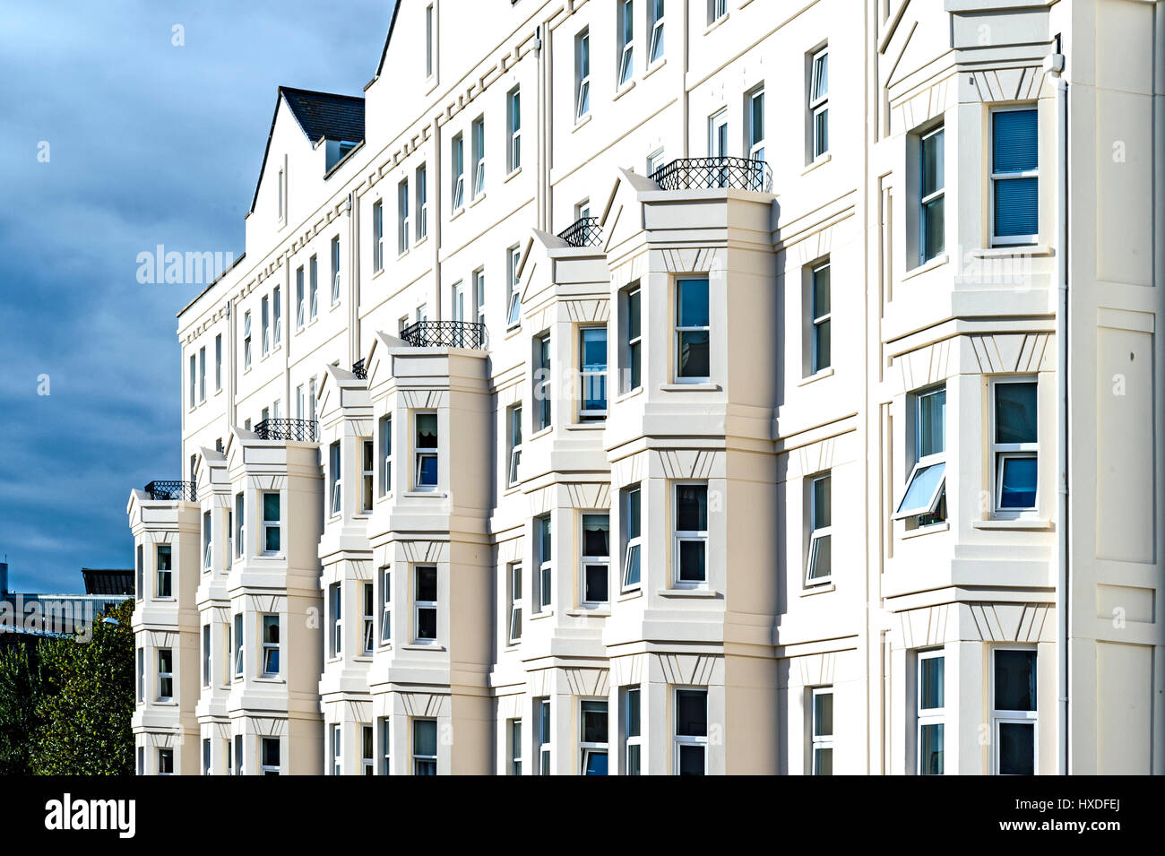 Appartements près de la plage à Eastbourne Banque D'Images