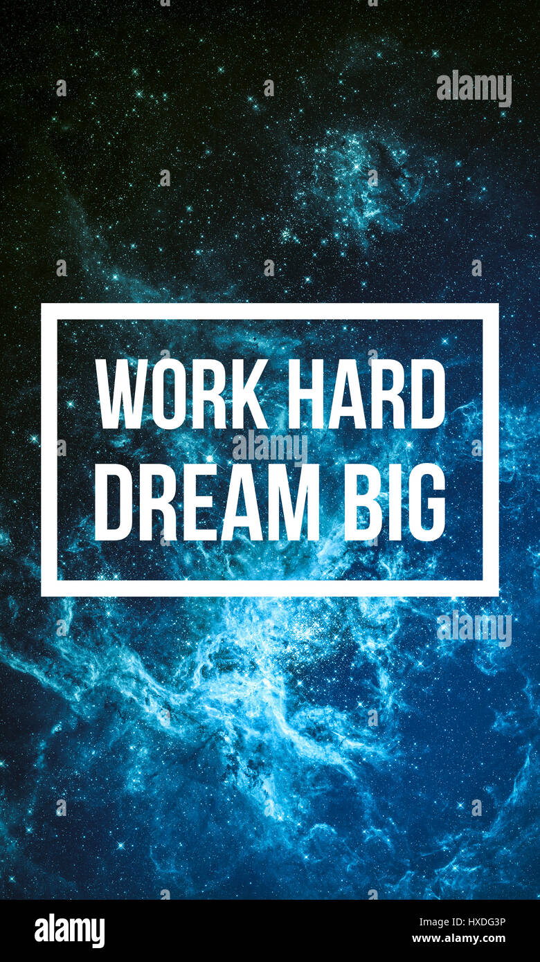 Travailler Dur Rêve Grand Motivational Quote Sur Fond De