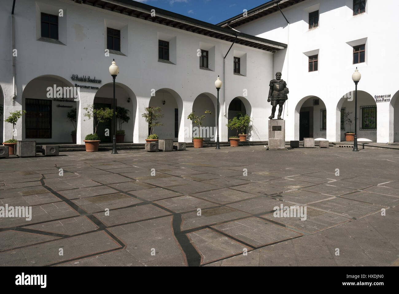 L'Equateur, Quito, Plaza Sebastian de Benalcazar Banque D'Images