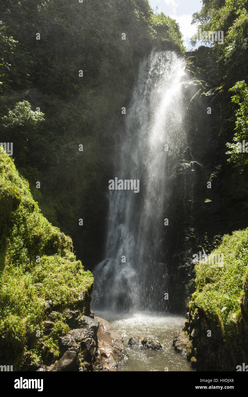 L'Équateur, Otavalo, Cascada de cascade Peguche Banque D'Images