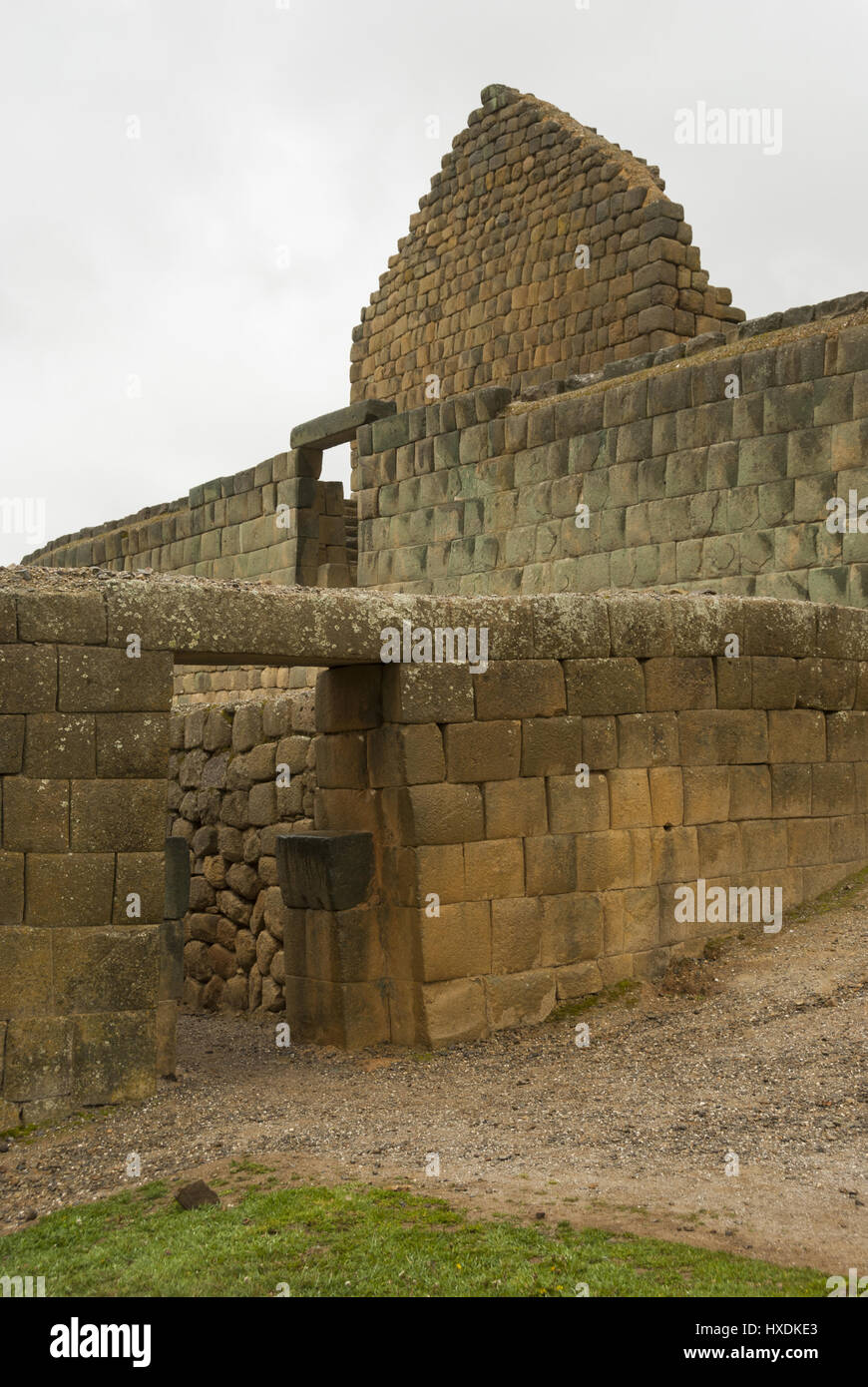 L'Equateur, Cuenca Ingapirca, le site Inca, avec le Temple du Soleil Banque D'Images