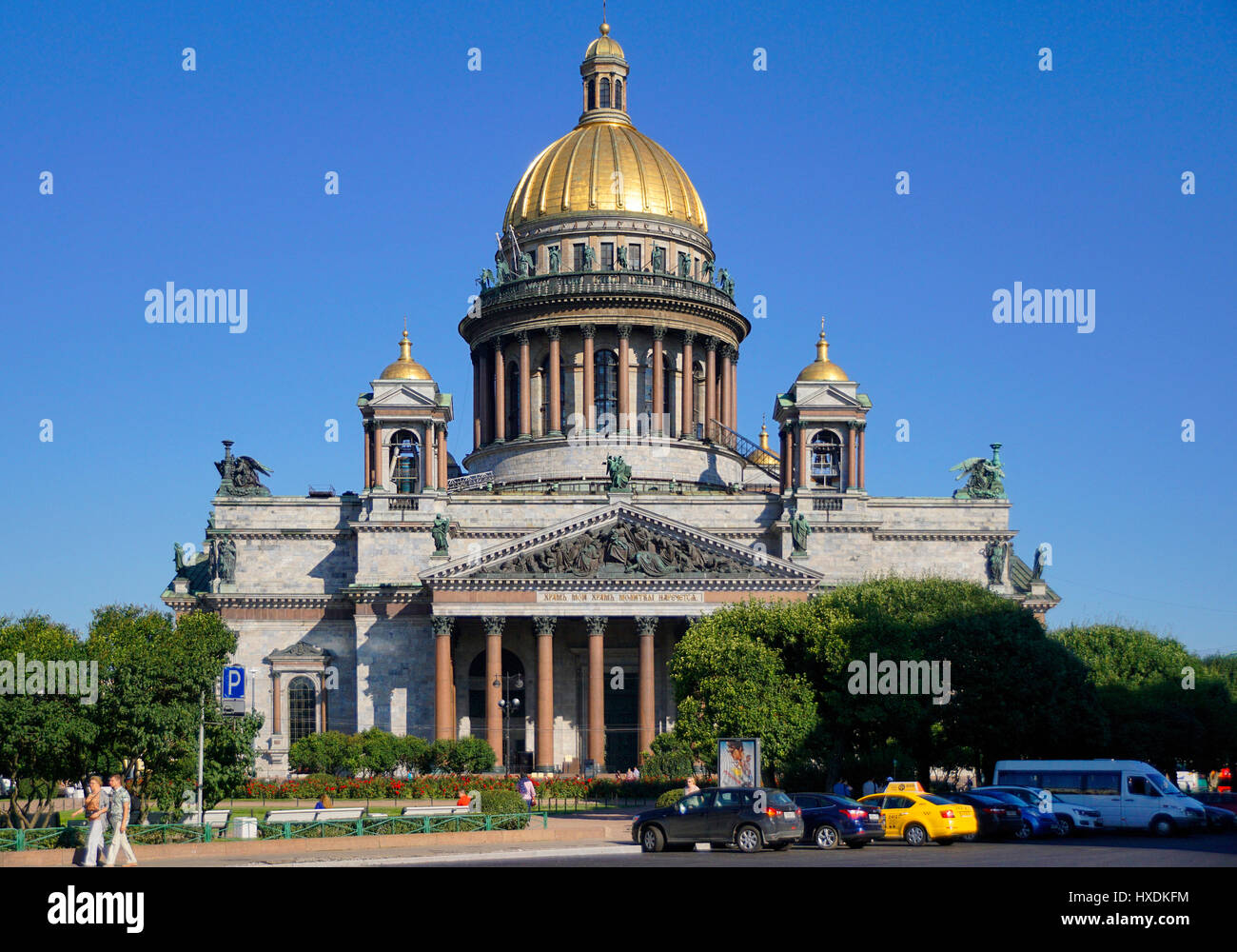 La Cathédrale Saint-isaac à Saint-Pétersbourg, en Russie. Banque D'Images