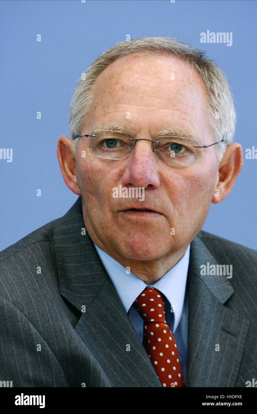 WOLFGANG SCHAUBLE LE MINISTRE ALLEMAND DES AFFAIRES ÉTRANGÈRES, 19 mai 2009 Banque D'Images
