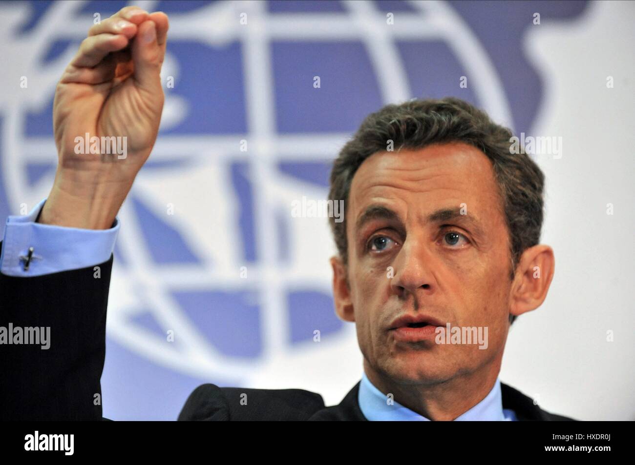 NICOLAS SARKOZY PRÉSIDENT DE LA FRANCE 08 Juillet 2009 L'Aquila, Italie Banque D'Images