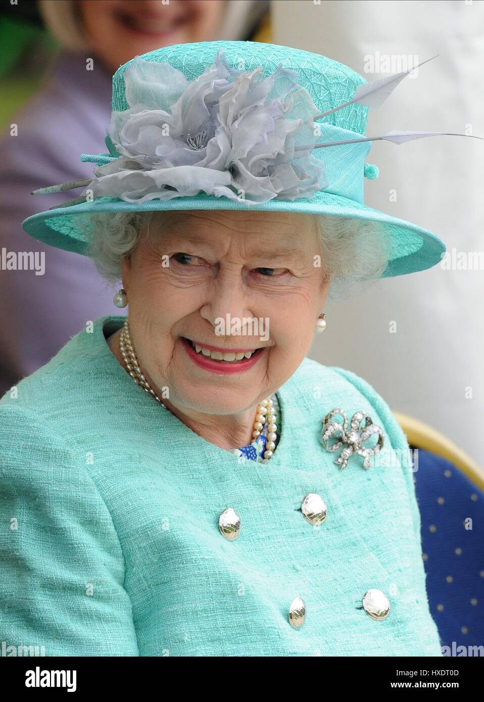La REINE ELIZABETH II LA REINE 13 juin 2012 VERNON PARK NOTTINGHAM EN ANGLETERRE Banque D'Images