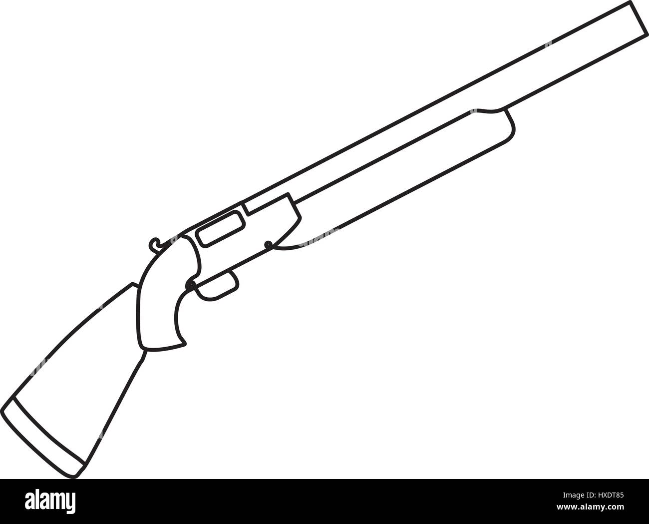 Fusil de chasse de la police Banque d'images noir et blanc - Alamy