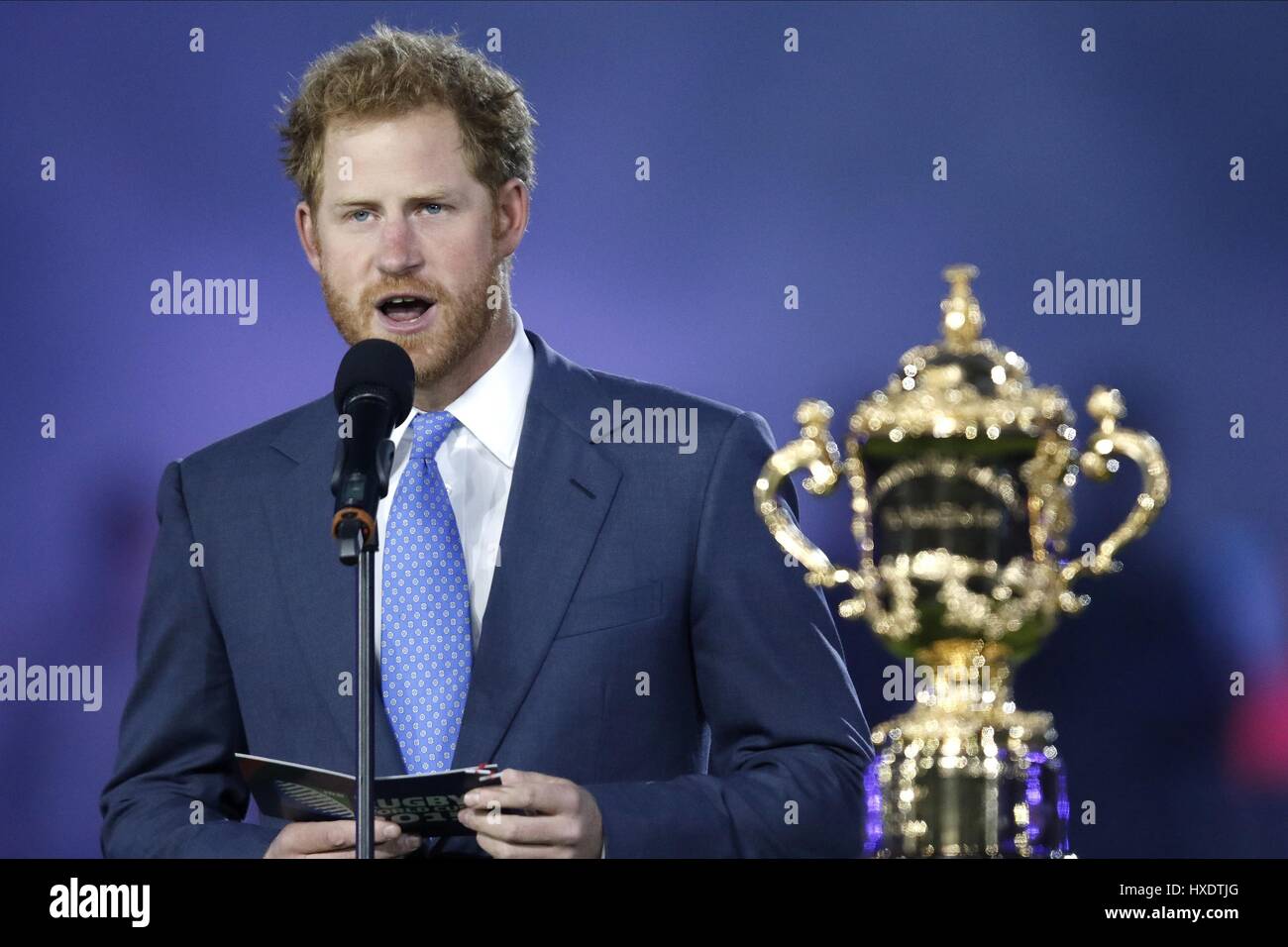 Le PRINCE HARRY & COUPE DU MONDE RUBY MEMBRE DE LA FAMILLE ROYALE 18 septembre 2015 LE STADE DE TWICKENHAM Londres Angleterre Banque D'Images