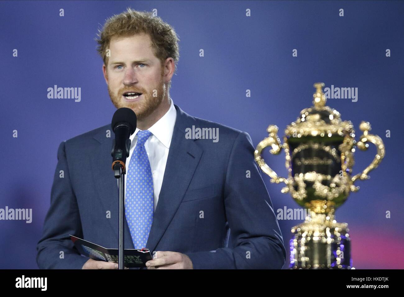 Le PRINCE HARRY & COUPE DU MONDE RUBY MEMBRE DE LA FAMILLE ROYALE 18 septembre 2015 LE STADE DE TWICKENHAM Londres Angleterre Banque D'Images
