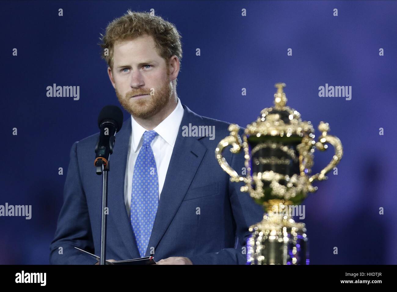 Le PRINCE HARRY & COUPE DU MONDE RUBY MEMBRE DE LA FAMILLE ROYALE 18 septembre 2015 LE STADE DE TWICKENHAM Londres Angleterre Banque D'Images