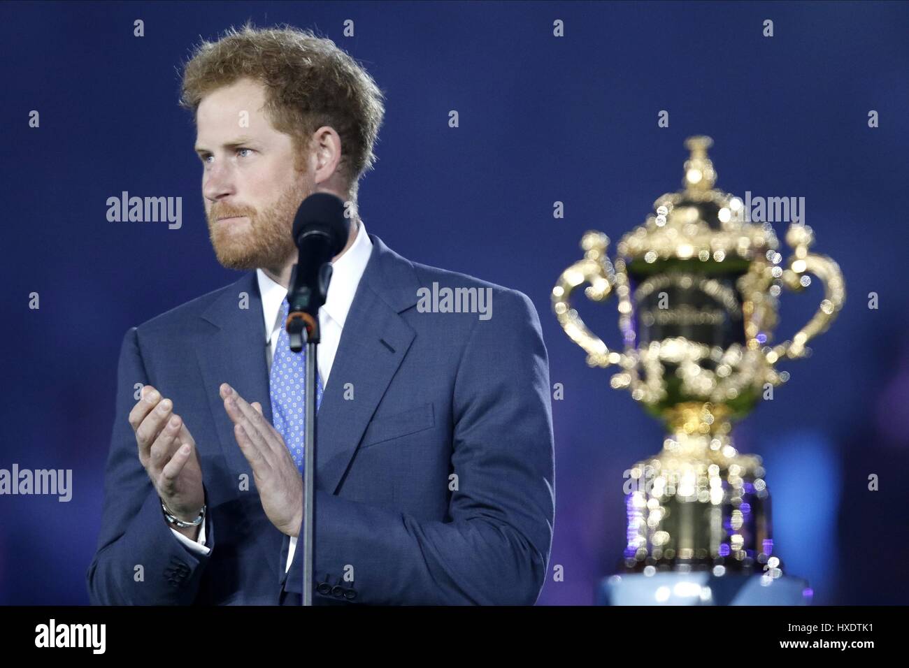 Le PRINCE HARRY & COUPE DU MONDE RUBY MEMBRE DE LA FAMILLE ROYALE 18 septembre 2015 LE STADE DE TWICKENHAM Londres Angleterre Banque D'Images